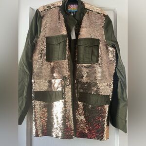 NWT Trina Turk Olive and Rose Gold Sequin Jacket
Metropole jacket.